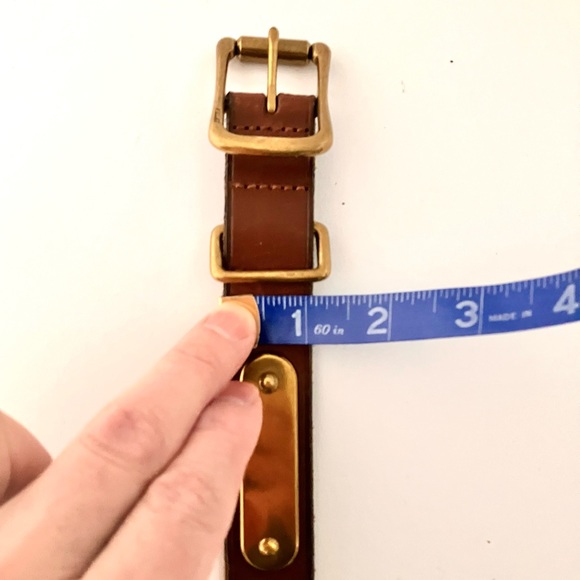 Polo by Ralph Lauren Dark Brown Belt with solid brass buckle & hardware - Picture 6 of 17